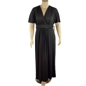 Kiyonna Vienna Maxi Dress Black Plus Size 2X